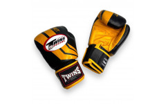 Боксерские перчатки Twins FBGVL3-43 yellow black 10 oz Боксерские перчатки Twins FBGVL3-43 yellow black 10 oz